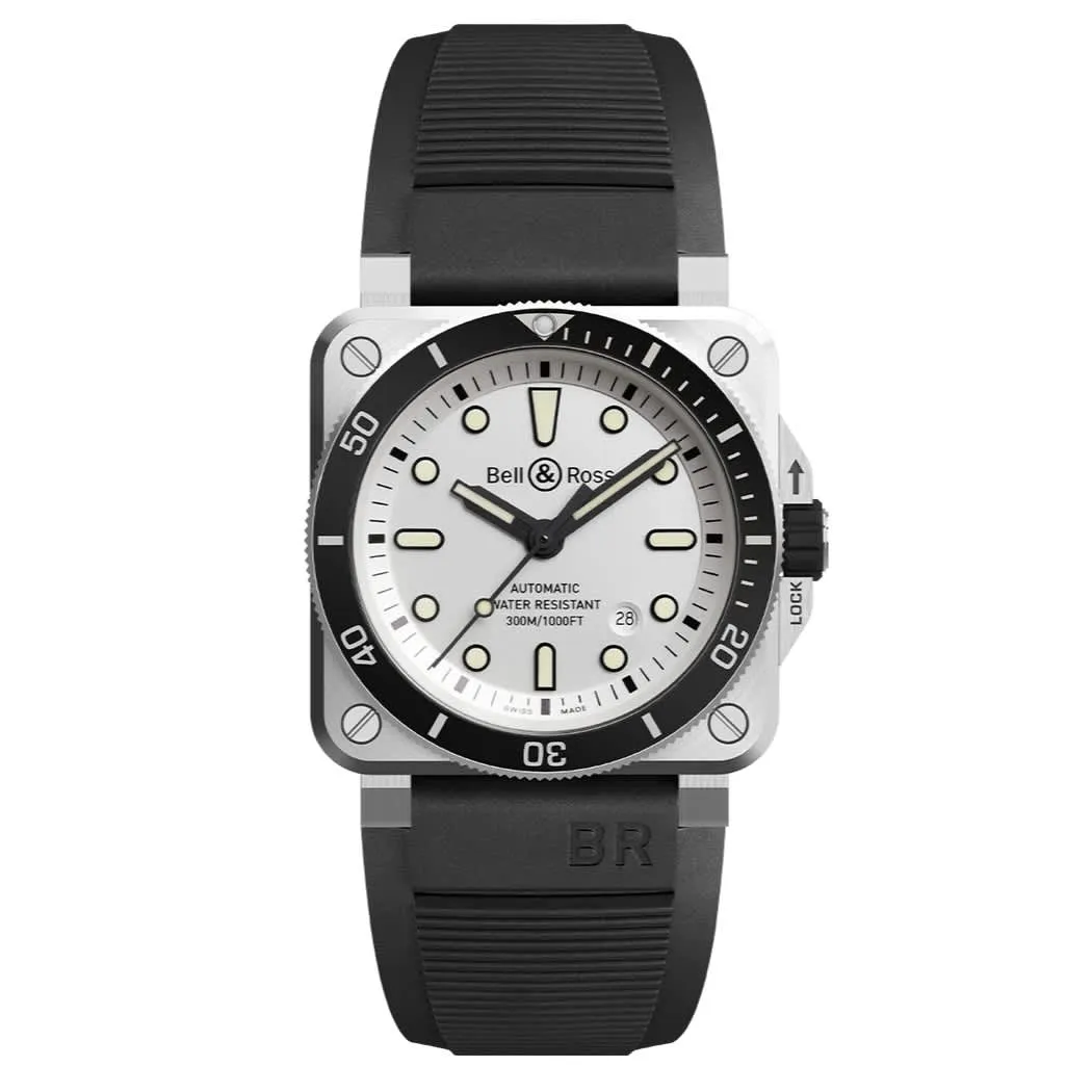 Bell Ross BR 03 92 Diver White BR0392 D WH ST SRB